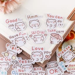 40pcs Cute Puppy Handbook Cartoon Sticker Diy Photo Album Ins Translucent Decorative DIY Craft Photo Albums/Children