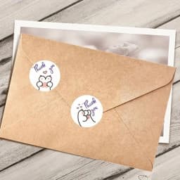 100-500 PCS 1 Inch Kawaii Cat Thank You Stickers for Small Business, Baking, Gifts, Envelopes,Kids Reward Sticker Stationery