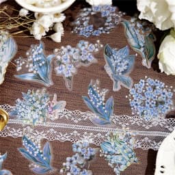 20 Pcs Vintage Butterflies Flowers PET Stickers Pack DIY Diary Junk Journal Decoration Plant Collage Sticker Album Scrapbooking