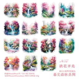30pcs/1lot Kawaii Stationery Stickers twilight forest Junk Journaling Decorative Mobile Scrapbooking for stickers Scrapbook