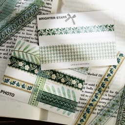 Etori Life Handmade Lace Series 30Pcs/Bag Vintage Lace Strip Stickers Pastoral Floral Artistic Journal Collage Decorative Strips for Children's Gift Paper Bags, Notebooks, Suitcases, Handmade Scrapbooking Supplies, Stamp Albums, DIY Artwork, Vintage Parties, Diaries, Pencil Cases, Stationery Stickers