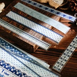 Etori Life Handmade Lace Series 30Pcs/Bag Vintage Lace Strip Stickers Pastoral Floral Artistic Journal Collage Decorative Strips for Children's Gift Paper Bags, Notebooks, Suitcases, Handmade Scrapbooking Supplies, Stamp Albums, DIY Artwork, Vintage Parties, Diaries, Pencil Cases, Stationery Stickers