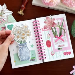 20pcs/pack Kawaii Ins Fresh Store Series Food and Coffee Material Pack DIY Scrapbook Handbook Aesthetic Stationery Supplies