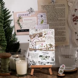 45pcs Forest Plant Flower Decorative Aesthetic Stationary Retro Stickers for Laptop Phone Journals Planners Scrapbook