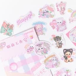 153pcs/lot Kawaii Stationery Stickers Cartoon Cat Diary Planner Decorative Mobile Sticker Scrapbooking Journal DIY Craft Sticker