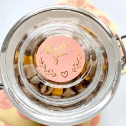 120pcs/lot Round Thank You Bronzing font Pink sealing sticker supporting my small business Students 35MM