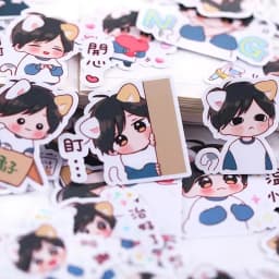 69pcs Boys Girls Cartoon Characters Stickers Cute Diary Ins Hearts Decorative Materials Kawaii Stickers Stationery