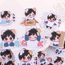 69pcs Boys Girls Cartoon Characters Stickers Cute Diary Ins Hearts Decorative Materials Kawaii Stickers Stationery