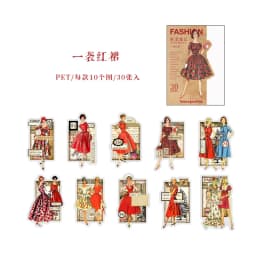 30pcs/1lot kawaii Stationery Sticker Ladies Fashion Notes Diary Planner junk journal Decorative Scrapbooking DIY Craft Sticker