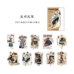 30pcs/1lot kawaii Stationery Sticker Ladies Fashion Notes Diary Planner junk journal Decorative Scrapbooking DIY Craft Sticker