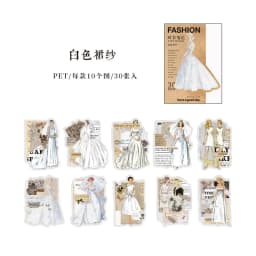 30pcs/1lot kawaii Stationery Sticker Ladies Fashion Notes Diary Planner junk journal Decorative Scrapbooking DIY Craft Sticker