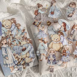 30sheets/lot Kawaii Stationery Stickers Starry Sleep Fairy Tale Junk Journal Paper stickers Planner Decorative stickers