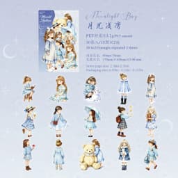 30sheets/lot Kawaii Stationery Stickers Starry Sleep Fairy Tale Junk Journal Paper stickers Planner Decorative stickers