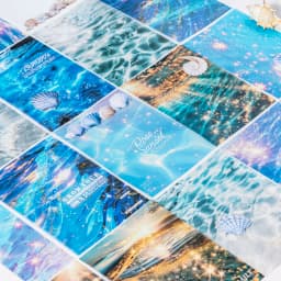 25 Sheets Blue Ocean Theme Dual Texture Sticker Pack for Scrapbook DIY Photo Frame Collage Journal Decoration