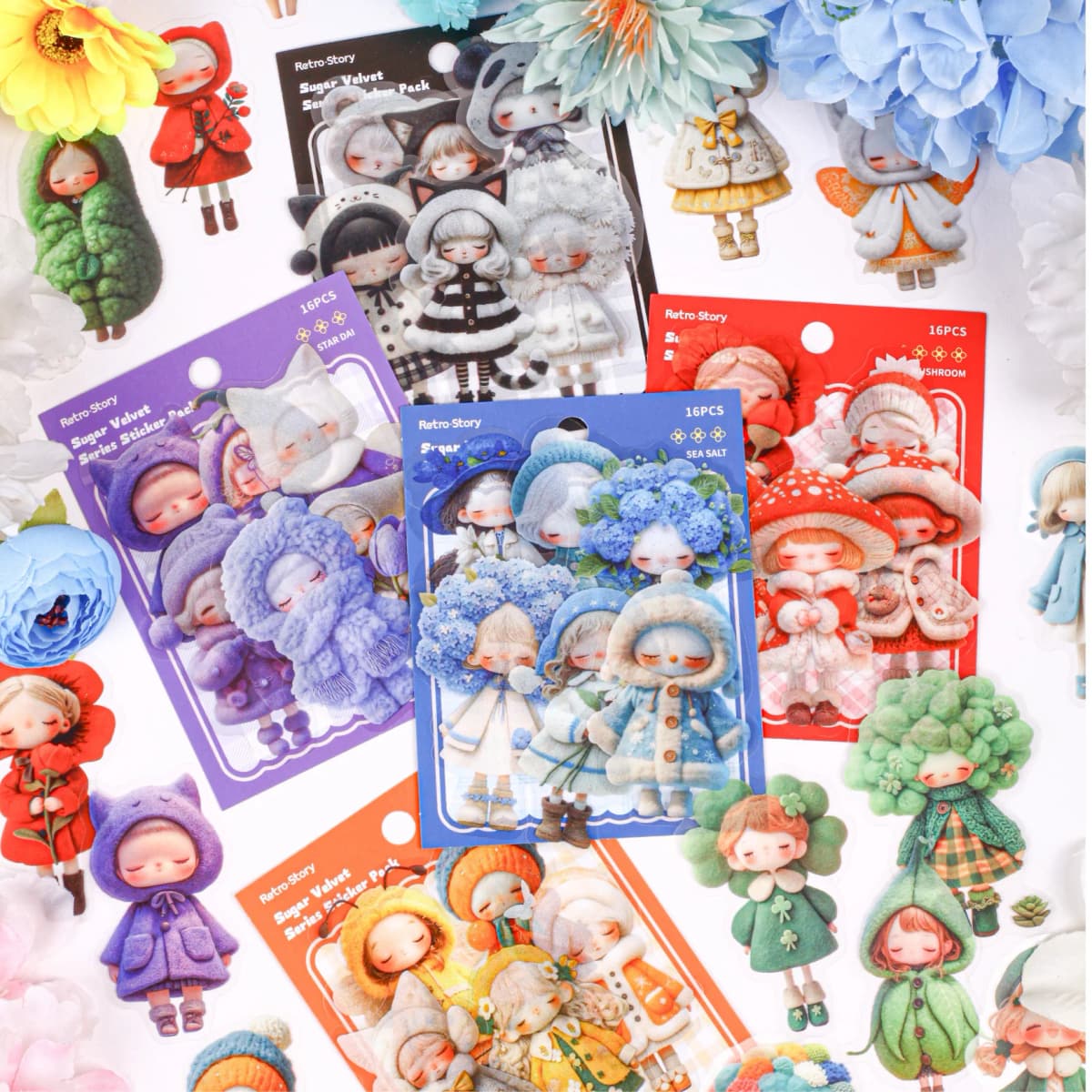 20pcs/lot Kawaii Stationery Stickers Sugar velvet Diary Planner Decorative Mobile Stickers Scrapbooking DIY Craft Stickers