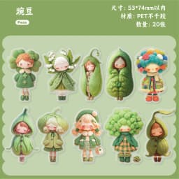 20pcs/lot Kawaii Stationery Stickers Sugar velvet Diary Planner Decorative Mobile Stickers Scrapbooking DIY Craft Stickers