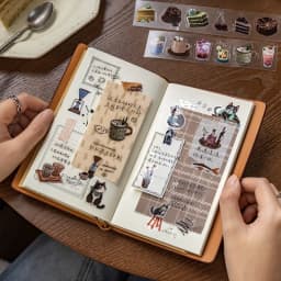 Journal GOo 3.5x200cm Vintage Leisure Time Collage Tape Sticker Creative DIY Journal Scrapbooking Planner Card Craft Making
