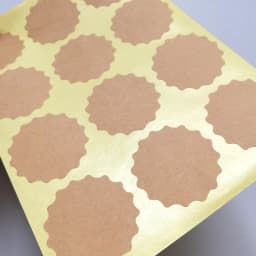 120PCS Round/Heart 35mm BLANK Brown Kraft Paper Sticker For DIY Writting Printing Baker Label
