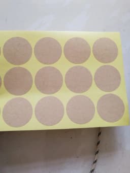 120PCS Round/Heart 35mm BLANK Brown Kraft Paper Sticker For DIY Writting Printing Baker Label