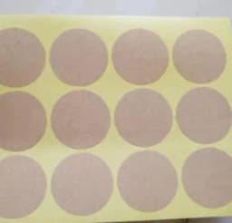120PCS Round/Heart 35mm BLANK Brown Kraft Paper Sticker For DIY Writting Printing Baker Label