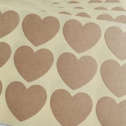120PCS Round/Heart 35mm BLANK Brown Kraft Paper Sticker For DIY Writting Printing Baker Label