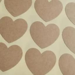 120PCS Round/Heart 35mm BLANK Brown Kraft Paper Sticker For DIY Writting Printing Baker Label