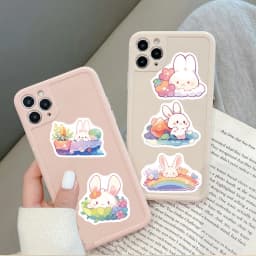 10/30/50PCS Rainbow Rabbit PVC Sticker Aesthetic Korean Decoration Scrapbooking Stationery School Supplies