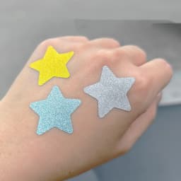 500pcs Exquisite Gold Powder Blank Love Stars Round Stickers Handmade Decoration Holiday Birthday Party Sealing Label Sticker
