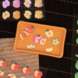 2sheets Kawaii Apple Bobo Series Die Cutting Stickers DIY Diary Album Scrapbook Phone Case Planner Handbook Aesthetic Supplies