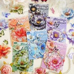 20sheets/pack Kawaii Stationery Stickers Gilded Flower Language Craft Scrapbooking Album Junk Journal Happy Planner Diary