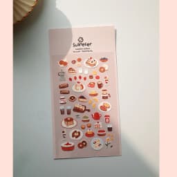 Korean Import Brand Suatelier Sweet Desert Tea Paper Stickers Cute Scrapbooking Diy Journaling Diary Stationery Sticker Decor