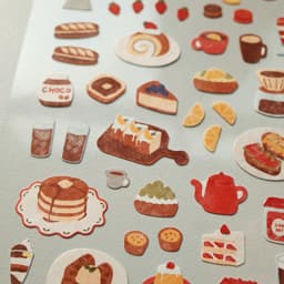Korean Import Brand Suatelier Sweet Desert Tea Paper Stickers Cute Scrapbooking Diy Journaling Diary Stationery Sticker Decor