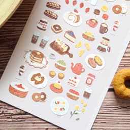 Korean Import Brand Suatelier Sweet Desert Tea Paper Stickers Cute Scrapbooking Diy Journaling Diary Stationery Sticker Decor