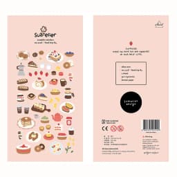 Korean Import Brand Suatelier Sweet Desert Tea Paper Stickers Cute Scrapbooking Diy Journaling Diary Stationery Sticker Decor