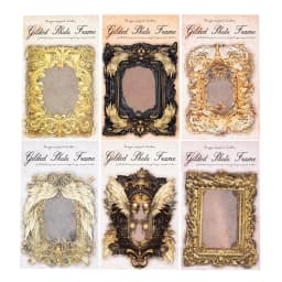 10cs/1pack Kawaii Stationery Stickers Gilt Photo Frame Diary Planner Decorative Mobile Stickers Scrapbooking Craft Stickers