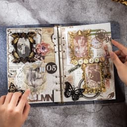 10cs/1pack Kawaii Stationery Stickers Gilt Photo Frame Diary Planner Decorative Mobile Stickers Scrapbooking Craft Stickers