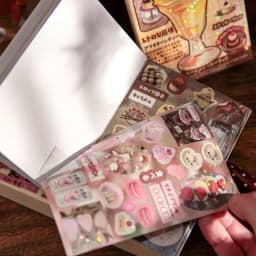 Kawaii Stationery Stickers Japanese Showa Flavor Flash Film Die Cutting Stickers Book Scrapbook DIY Decorative Material Stickers