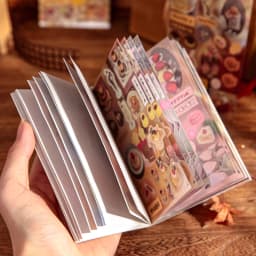 Kawaii Stationery Stickers Japanese Showa Flavor Flash Film Die Cutting Stickers Book Scrapbook DIY Decorative Material Stickers