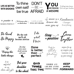 50PCS English Inspirational Decoration Graffiti Stickers DIY Luggage Notebook Skateboarding Motorcycle PET Waterproof S