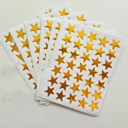 10 Sheets Children Students Reward Stickers Teacher Praise Stationery Stickers Label Award Five-pointed Star Gold Sticker