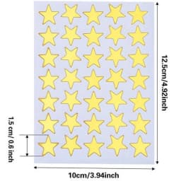 10 Sheets Children Students Reward Stickers Teacher Praise Stationery Stickers Label Award Five-pointed Star Gold Sticker