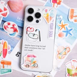 45Pcs Summer Beach Surfing Stickers Set Tropical Outdoor Decal Toys for DIY Craft And Party Favors