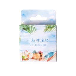 45Pcs Summer Beach Surfing Stickers Set Tropical Outdoor Decal Toys for DIY Craft And Party Favors