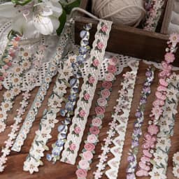 Mr.Paper 20Pcs/Bag Handmade Crochet Series Fabric Texture Sticker Strip Hard Card DIY Journal Scrapbook Decor Craft Supplies