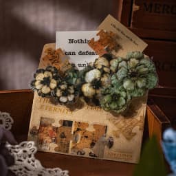 Journal GO 5x200cm Flower Shadow Fragment Set Vintage Floral Puzzle PET Tape Stickers Creative DIY Journal Collage Material
