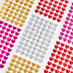 10 Sheets Laser Heart Stickers Pack Mini Color Love Self-adhesive Marker Notes Decoration for Diary Album Valentine's day A7754