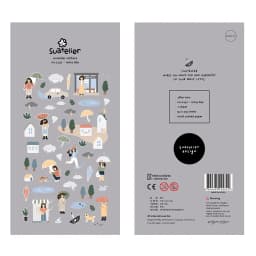 Korean Import Brand Suatelier Rainy Day Paper Stickers Cute Scrapbooking Diy Journaling Diary Stationery Sticker Decor School