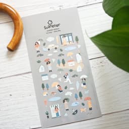 Korean Import Brand Suatelier Rainy Day Paper Stickers Cute Scrapbooking Diy Journaling Diary Stationery Sticker Decor School