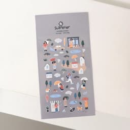 Korean Import Brand Suatelier Rainy Day Paper Stickers Cute Scrapbooking Diy Journaling Diary Stationery Sticker Decor School