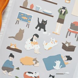 Korean Import Suatelier Cat Have Staff Owner Paper Stickers Scrapbooking Diy Journal Stationery Sticker Deco School Supply